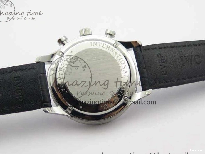 MIROTIME 0208 MoistureWicking Portuguese IW371491 ZF 1:1 Best Edition SS Blue Dial On Leather Strap A79350 (Slim Movement) V 7221